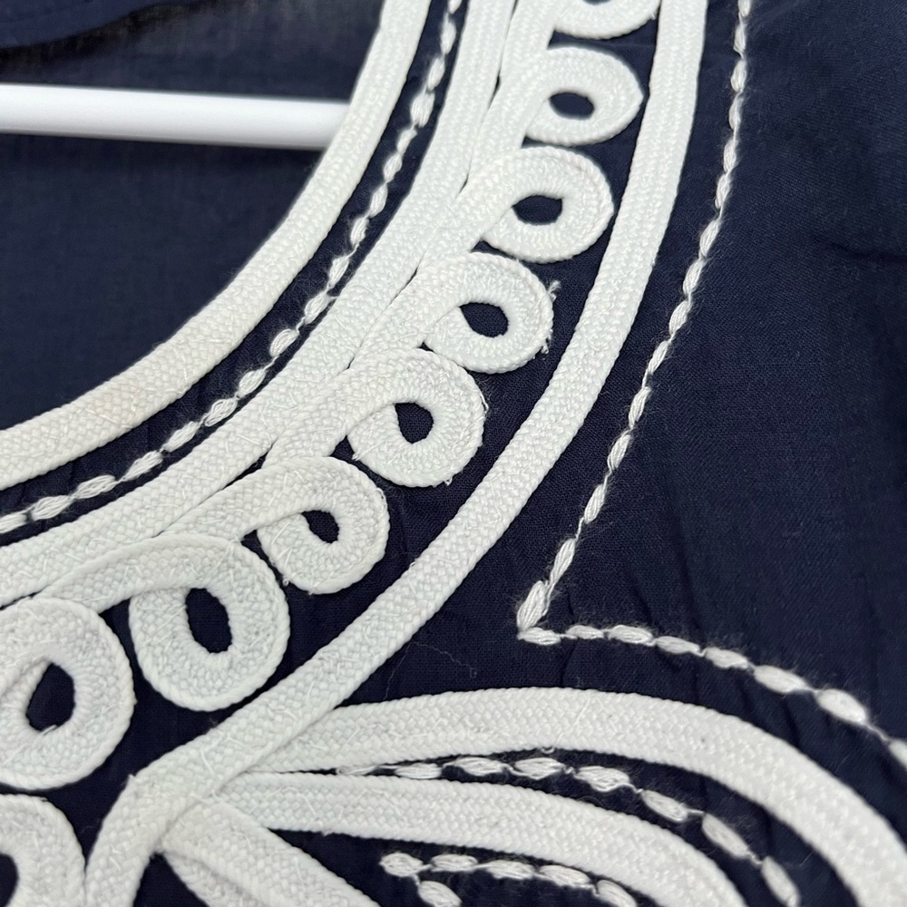 👙🏖️☀️Lilly Pulitzer NWT Size Small Navy Blue embroidered Piet Coverup Dress - Picture 6 of 9